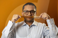 Atif Syed, CEO and founder of a firm called Wootzano. From a unit in Sedgefield, county Durham, the small company has developed what it describes as “electronic skin”, a highly stretchable polymer that Syed says can detect sensations “the way you and