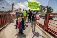 NEWS - USA Unruhen: Proteste auf der Golden Gate Bridge von San Francisco