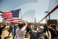 NEWS - USA Unruhen: Proteste auf der Golden Gate Bridge von San Francisco