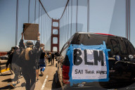 NEWS - USA Unruhen: Proteste auf der Golden Gate Bridge von San Francisco