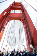 NEWS - USA Unruhen: Proteste auf der Golden Gate Bridge von San Francisco