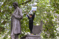 Large protest with over 15,000 for George Floyd in the centre of London. Protesters split into different groups.  Police horses charged the crowd in front of Downing St and projectiles were thrown.