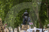 Large protest with over 15,000 for George Floyd in the centre of London. Protesters split into different groups.  Police horses charged the crowd in front of Downing St and projectiles were thrown.