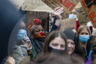 Large protest with over 15,000 for George Floyd in the centre of London. Protesters split into different groups.  Police horses charged the crowd in front of Downing St and projectiles were thrown.