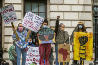 Large protest with over 15,000 for George Floyd in the centre of London. Protesters split into different groups.  Police horses charged the crowd in front of Downing St and projectiles were thrown.