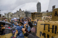 Large protest with over 15,000 for George Floyd in the centre of London. Protesters split into different groups.  Police horses charged the crowd in front of Downing St and projectiles were thrown.