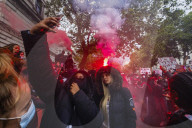 Large protest with over 15,000 for George Floyd in the centre of London. Protesters split into different groups.  Police horses charged the crowd in front of Downing St and projectiles were thrown.