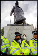 UK Police guard against Black Lives Matter vandalism to Churchill statue