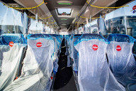 NEWS - Coronavirus: Vorstellung eines Social Distancing Bus im niederländischen Norrdwijk 