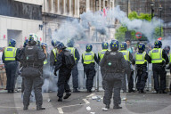 Far right protestors clash with Police at counter BLM demo in London