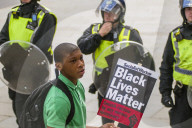 Black Lives Matter in Trafalgar square, and being harrassed by EDL supporters.