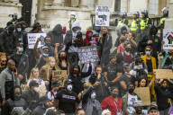 Black Lives Matter in Trafalgar square, and being harrassed by EDL supporters.