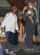 Legendary Hollywood couple Goldie Hawn and Kurt Russell are seen on a night out with friends at the Hotel Bel-Air. 