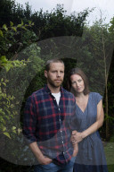DC Nick Bailey, 40, with his wife Sarah, 39, pictured around their house, Dorset, UK.