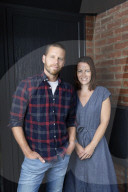 DC Nick Bailey, 40, with his wife Sarah, 39, pictured around their house, Dorset, UK.