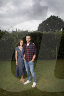 DC Nick Bailey, 40, with his wife Sarah, 39, pictured around their house, Dorset, UK.