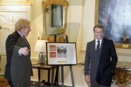 Boris Johnson and President Macron Resistance anniversary