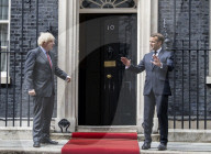 Boris Johnson and President Macron Resistance Anniversary