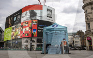 London hand sanitiser station
