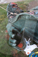 NEWS - BLM: Die gestürzte Statue des Konföderierten-Generals Albert Pike in Washington