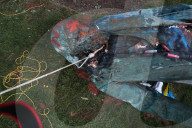 NEWS - BLM: Die gestürzte Statue des Konföderierten-Generals Albert Pike in Washington