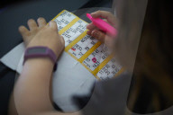 Drive-in bingo for NHS staff and key workers. The photographer Christopher Thomond spends an evening with visitors to the first Bingo Bedlam, a physically distanced drive-in bingo and singalong music session for NHS employees and other key workers, held d
