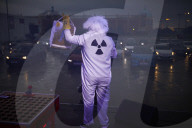 Drive-in bingo for NHS staff and key workers. The photographer Christopher Thomond spends an evening with visitors to the first Bingo Bedlam, a physically distanced drive-in bingo and singalong music session for NHS employees and other key workers, held d