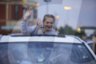Drive-in bingo for NHS staff and key workers. The photographer Christopher Thomond spends an evening with visitors to the first Bingo Bedlam, a physically distanced drive-in bingo and singalong music session for NHS employees and other key workers, held d