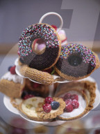 Patisserie Bakery made entirely from Knitted food