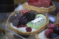Patisserie Bakery made entirely from Knitted food