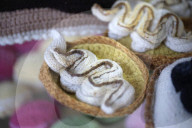 Patisserie Bakery made entirely from Knitted food