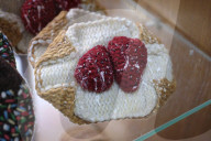 Patisserie Bakery made entirely from Knitted food