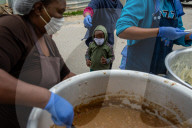 Hungry Little Mouths: Mama Cindy's Soup Kitchen feeding the children of Hout Bay, Cape Town, South Africa.