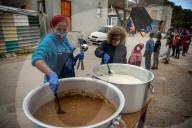 Hungry Little Mouths: Mama Cindy's Soup Kitchen feeding the children of Hout Bay, Cape Town, South Africa.