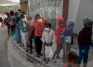 Hungry Little Mouths: Mama Cindy's Soup Kitchen feeding the children of Hout Bay, Cape Town, South Africa.