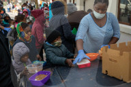 Hungry Little Mouths: Mama Cindy's Soup Kitchen feeding the children of Hout Bay, Cape Town, South Africa.