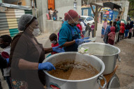 Hungry Little Mouths: Mama Cindy's Soup Kitchen feeding the children of Hout Bay, Cape Town, South Africa.