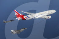 Boris Johnson’s RAF Voyager plane takes to the skies for first time after contraversial £900,000 paint job.