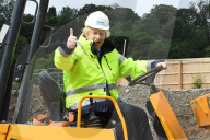 Boris Johnson at the Speller Metcalfe's building site for The Dudley Institute of Technology