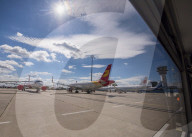 NEWS -  Nach ihrer Fertigstellung noch nicht ausgelieferte Airbus Flugzeuge in Erfurt