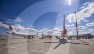 NEWS -  Nach ihrer Fertigstellung noch nicht ausgelieferte Airbus Flugzeuge in Erfurt