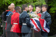 ARMED FORCES PAY TRIBUTE TO FORCES SWEETHEART WITH FLYPAST AT THE FUNERAL OF DAME VERA LYNN