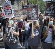 Black Lives Matter protest , Parliament Square, Westminster, 
London, Great Britain 
11th July 2020 

A protest against the murders of innocent black lives in the US & the UK.