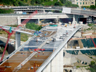 NEWS -  Baustelle der neuen Autobahnbrücke in Genua