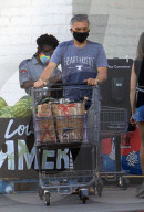 PREMIUM EXCLUSIVE Olivier Martinez Reloads On Toilet Paper And Bottled Water At Gelson's