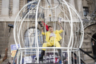 Dame Vivienne Westwood protest against the US extradition of Julian Assange