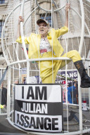 Dame Vivienne Westwood protest against the US extradition of Julian Assange