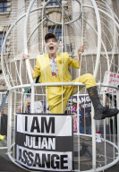 Dame Vivienne Westwood protest against the US extradition of Julian Assange