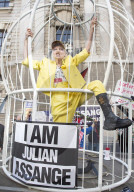 Dame Vivienne Westwood protest against the US extradition of Julian Assange