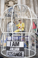 Dame Vivienne Westwood protest against the US extradition of Julian Assange